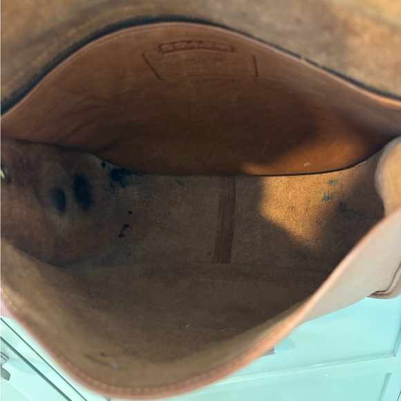 Vintage Coach Courier Mini Bag In Saddle Tan Made In New York - Picture 7 of 10